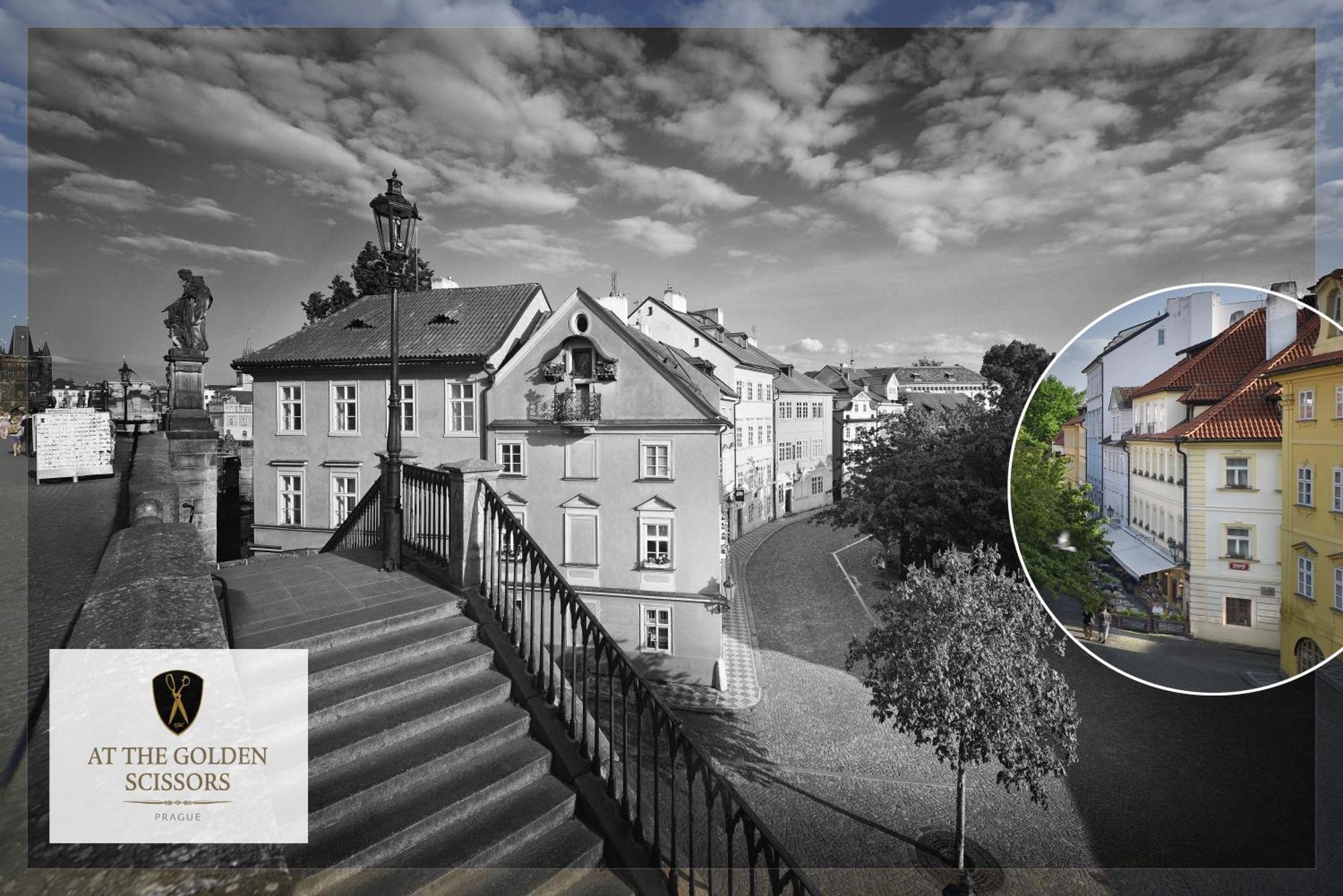 Hotel At The Golden Scissors Prag Exterior foto
